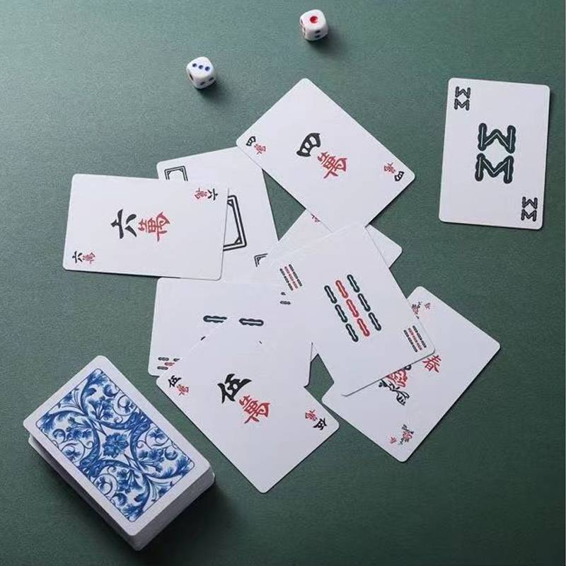 Fruits Plastic Mahjong Brand Thicked Waterproof Portable Portable Mahjong Home Tourism Sect Win Paper