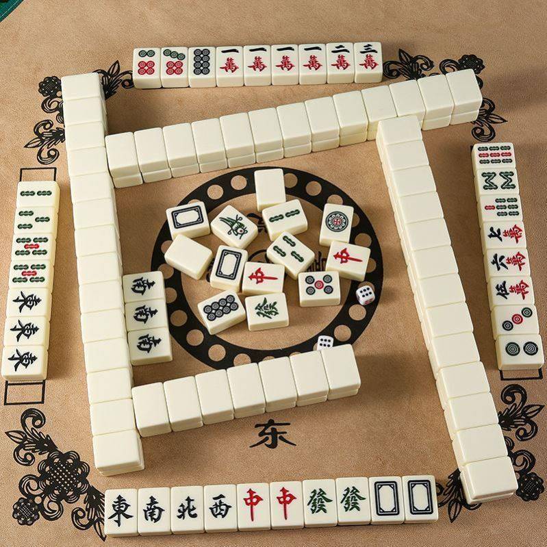 Xinjiang Tibet Philippy ivory Color Mahjong brand first -class genuine flawless large medium -sized hand rubs monochrome 36 36