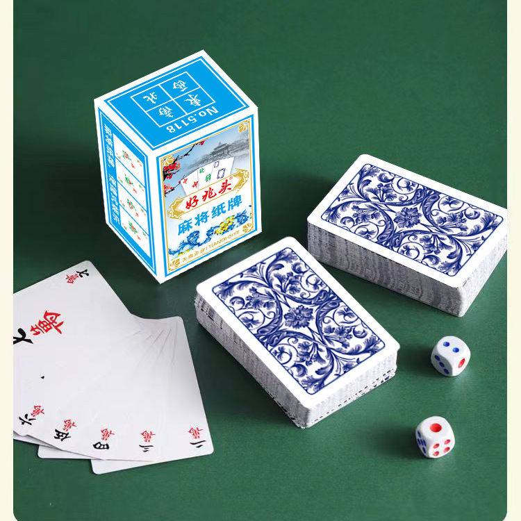 mahjong's private poker plastic with thick water and card-deficit portable family sparrow