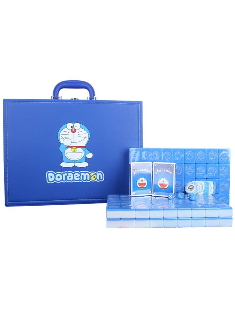 Family hand rubbing the sparrow brand cute blue fat man Mahjong card Mahjong mahjong home large 40#42#44 gift