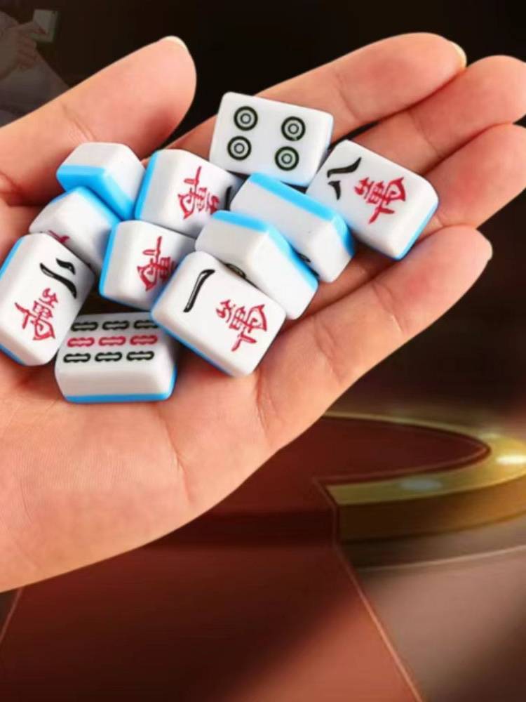 Small Mahjong mini dormitory pink net red mahjong card portable green medium No. 26 30 student gift