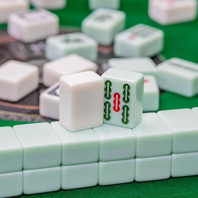  home imitation jade stone hand rubbing mahjong card multi -color color medium large number 4244mm mahjong brand Sichuan 108