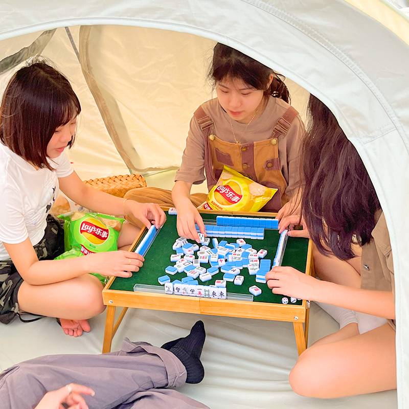 Outdoor open -camp Mahjong tableti, Mahjong, Portable F Creative Dormitory Furniture Tomber Traveling