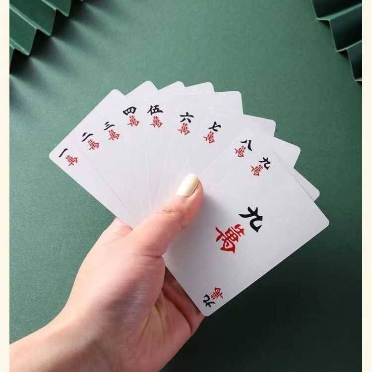 mahjong poker, waterproof, mahjong family uses card mahjong to travel with waterproof and thick cards