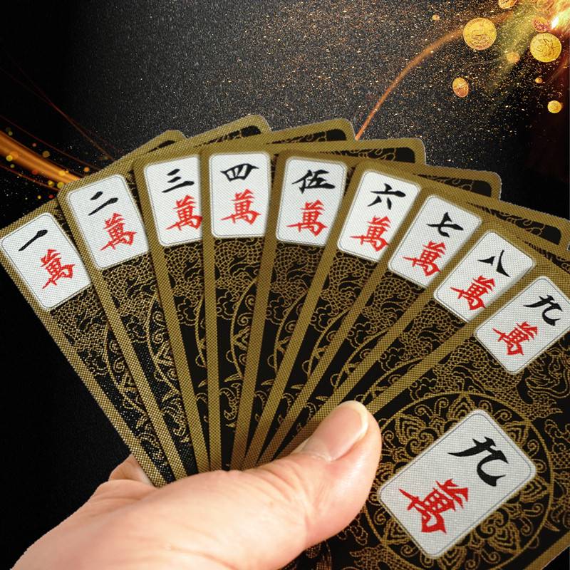 Fruits all -plastic Mahjong brand poker iron box travel portable waterproof mini -card Mahjong sparrow card card