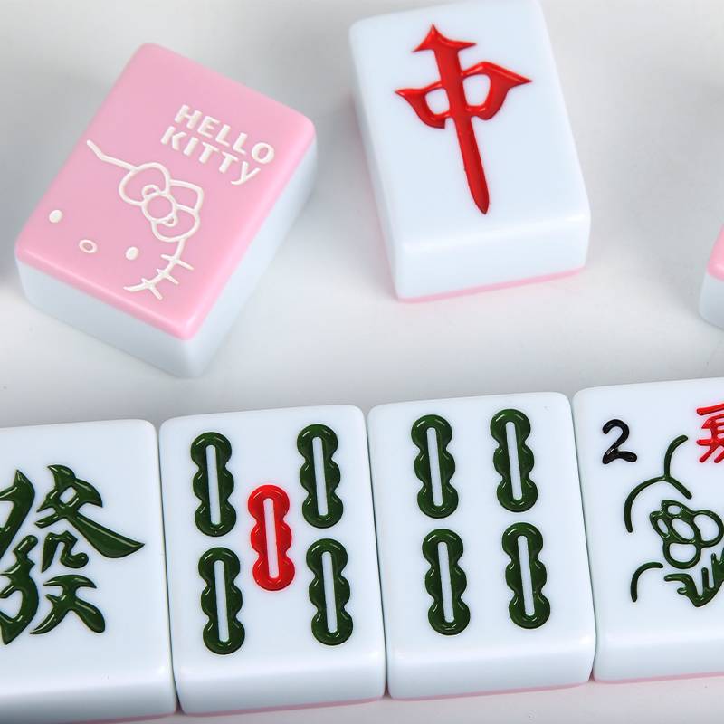 Kitten hand rubbing Mahjong brand net red home pink cute cartoon mahjong customized 40-42-44 gift