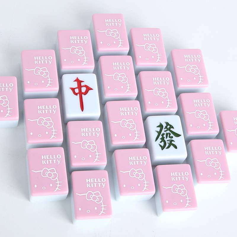 Kitten hand rubbing Mahjong brand net red home pink cute cartoon mahjong customized 40-42-44 gift