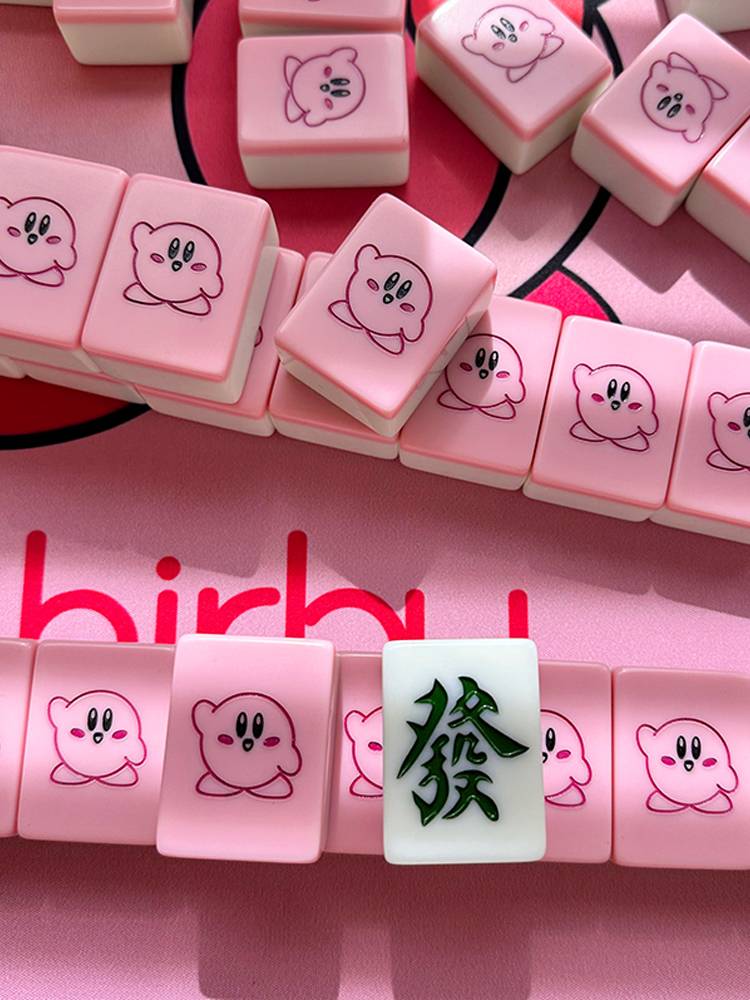 Hand -rubs Mahjong brand cartoon pink star card is cute 40/42/44 custom party Mahjong gift box