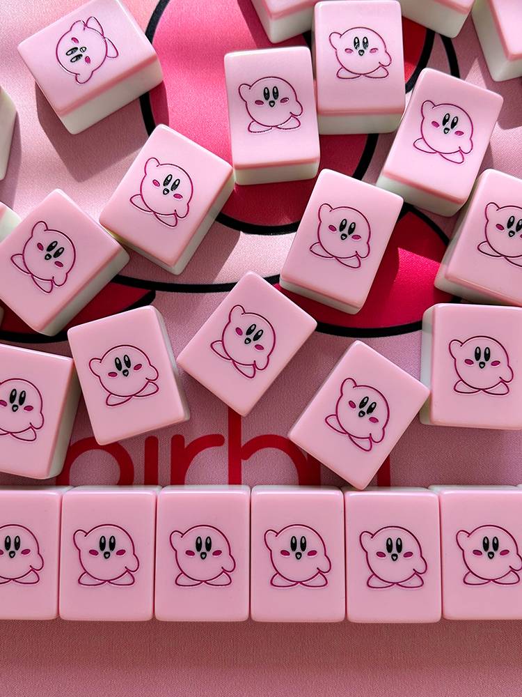 Hand -rubs Mahjong brand cartoon pink star card is cute 40/42/44 custom party Mahjong gift box