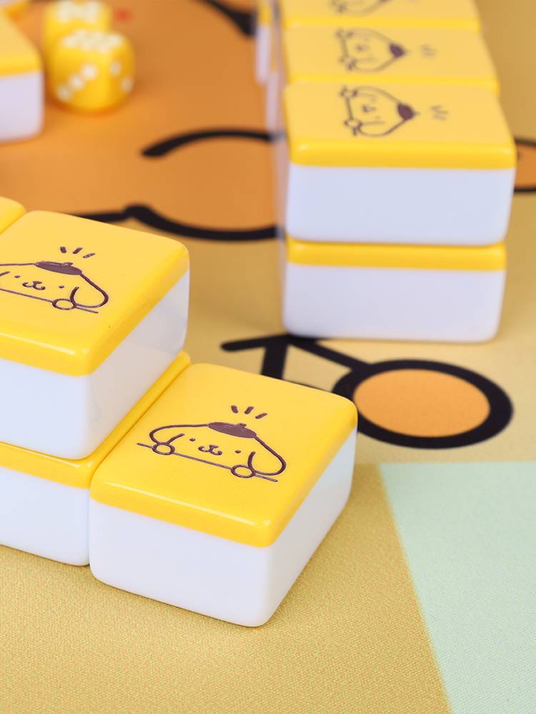 Pudding Dog Yellow Cartoon Mahjong Furniture Rubbing Net Red Matthery No. 40 44 Gift Customization