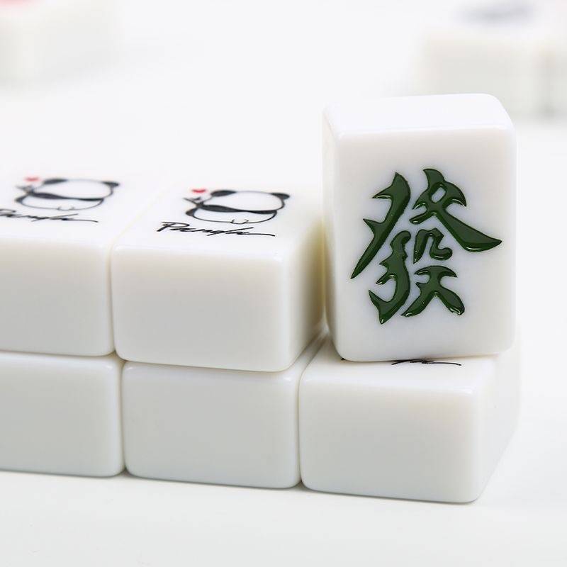 Family hand rubbing Mahjong card 40/42/44 White cute net red giant panda cartoon mahjong mahjong card