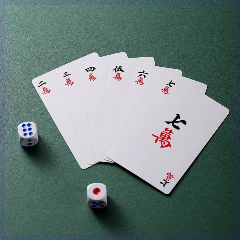 Wen Niu Waterproof Card Mahjong Brand Rubbing Miracle Mahjong Poker Fruits Thick Plastic Travel Portable Home