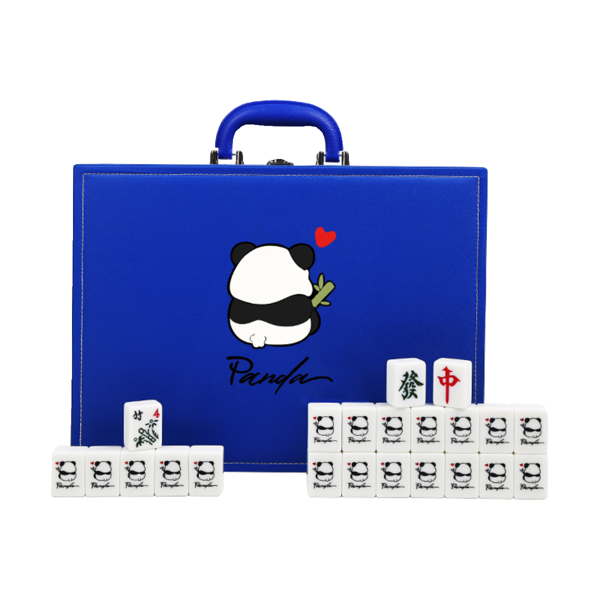 Hand -rubs Mahjong brand cartoon crystal jade panda cute 40/42/44 custom party Mahjong gift box