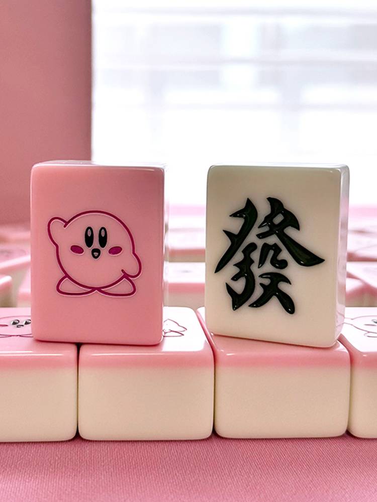 Hand -rubbed Mahjong brand custom Mahjong Family Cartoon Pink Star Card is more cute 40/42/44 party gift box