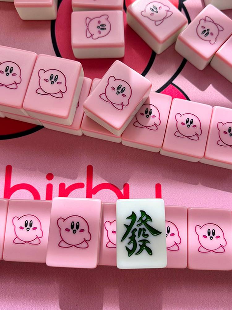 Hand -rubbed Mahjong brand custom Mahjong Family Cartoon Pink Star Card is more cute 40/42/44 party gift box