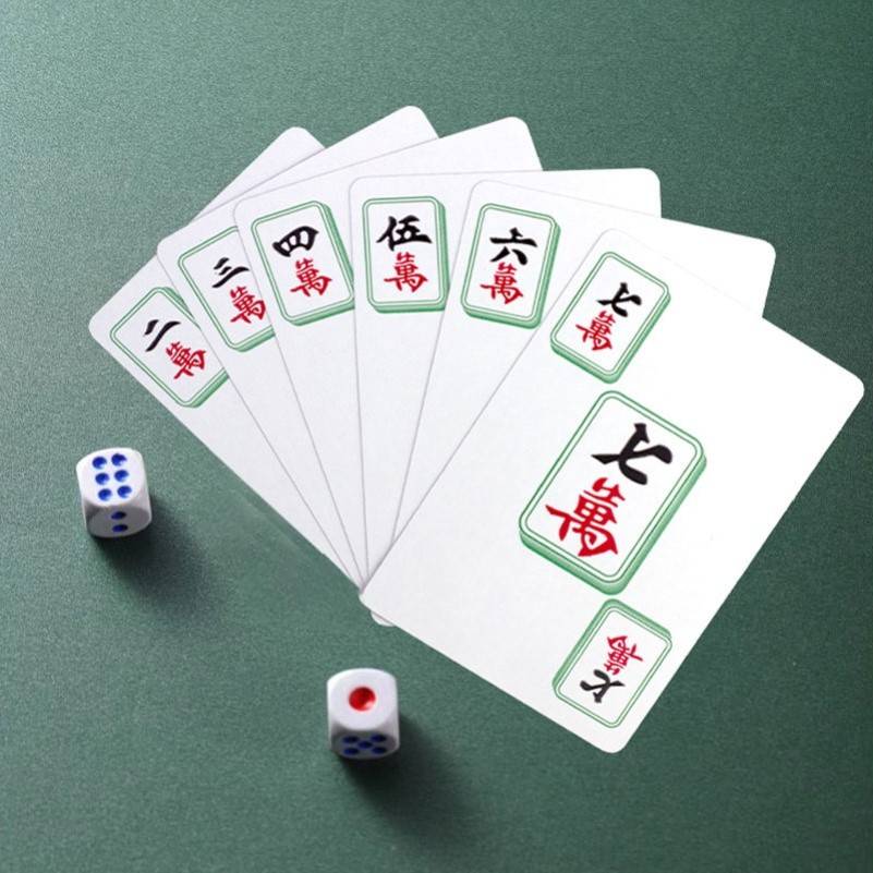 108 card Mahjong 108 thickened PVC waterproof brand plastic travel, hand hands, rubbing mini paper home mute