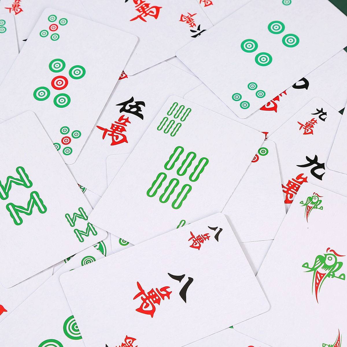 108 card Mahjong 108 thickened PVC waterproof brand plastic travel, hand hands, rubbing mini paper home mute