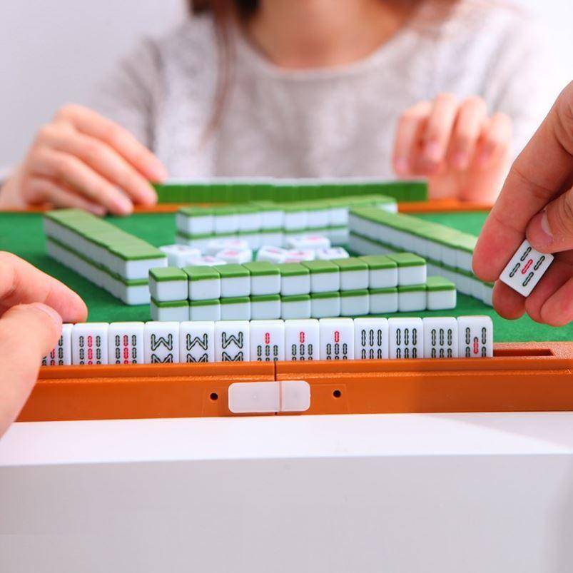 Douyin Portable Travel Train MINI Mahjong Folding Storage Desktop Mini Pocket Sparrow Dormitory
