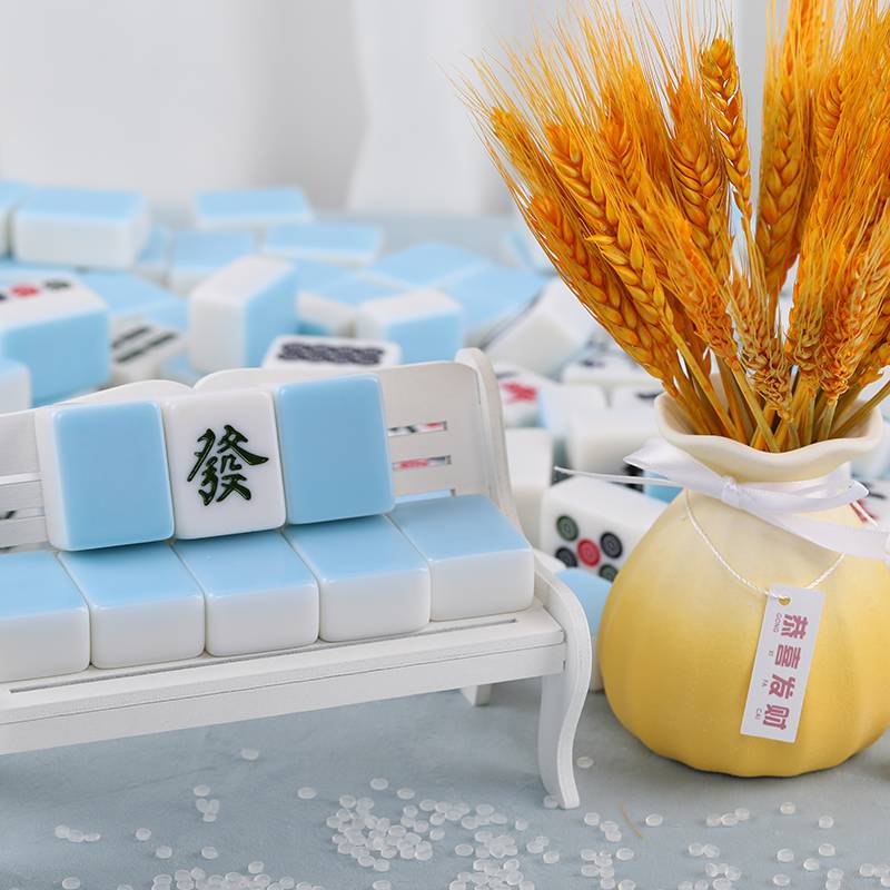 Household Mahjong hand rubbing Mahjong card gradient color 42mm144 travel box installation