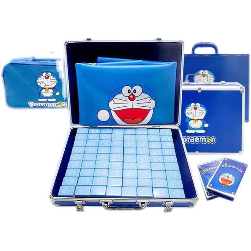 Cartoon Mahjong hand rubbing Mahjong brand cute blue fat mid -large net red mahjong dormitory sparrow card