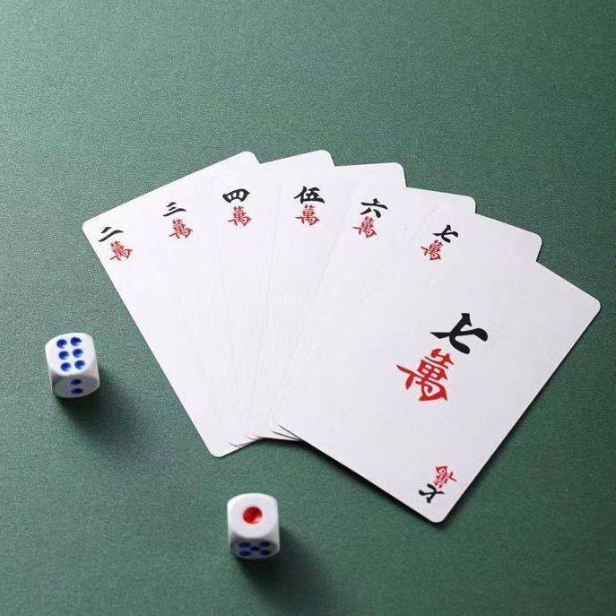 108 card Mahjong 108 thickened PVC waterproof brand plastic travel, hand hands, rubbing mini paper home mute