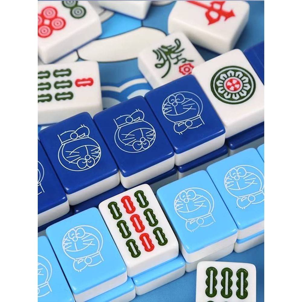 Home -rubbed Mahjong brand cute machine cat net red blue fat man 40/42/44 Cartoon Mahjong gift customization