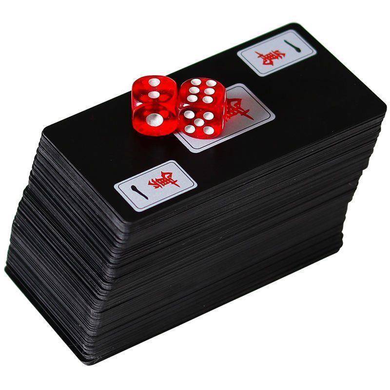 Paper Mahjong 108 waterproof poker scrub thickened plastic travel Portal hand hands rubbing mini mute silent