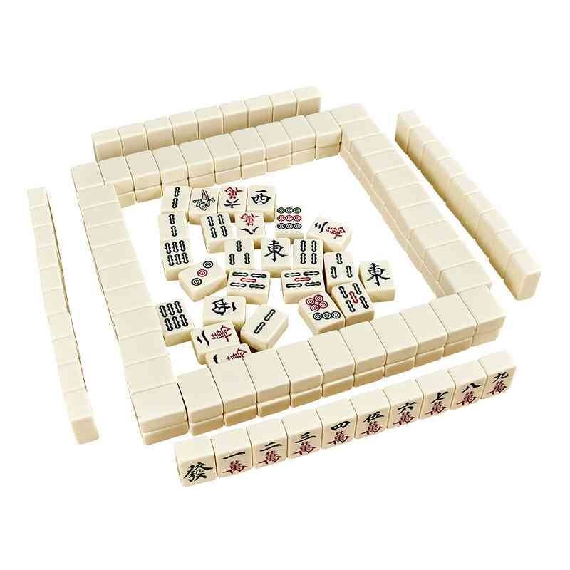 Family hand -rubbed first -level Mahjong Mahjong Mahjong brand X Sending table cloth jade color teeth 3 color yellow 8 40 42mm