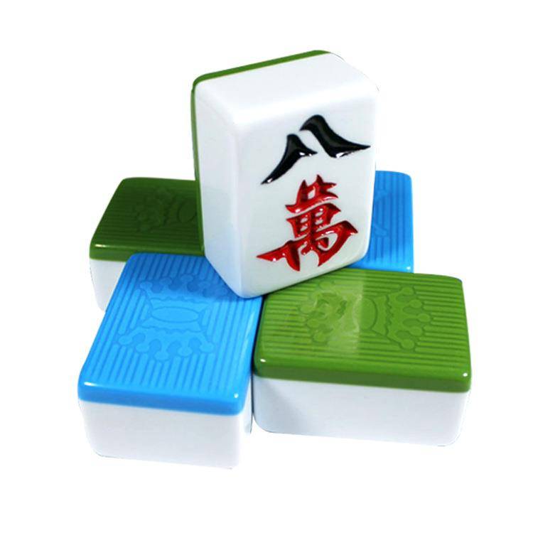 Family hand -rubbed Mahjong brand large mahjong brand model 40#42#44#46#48#50 green and blue mahjong