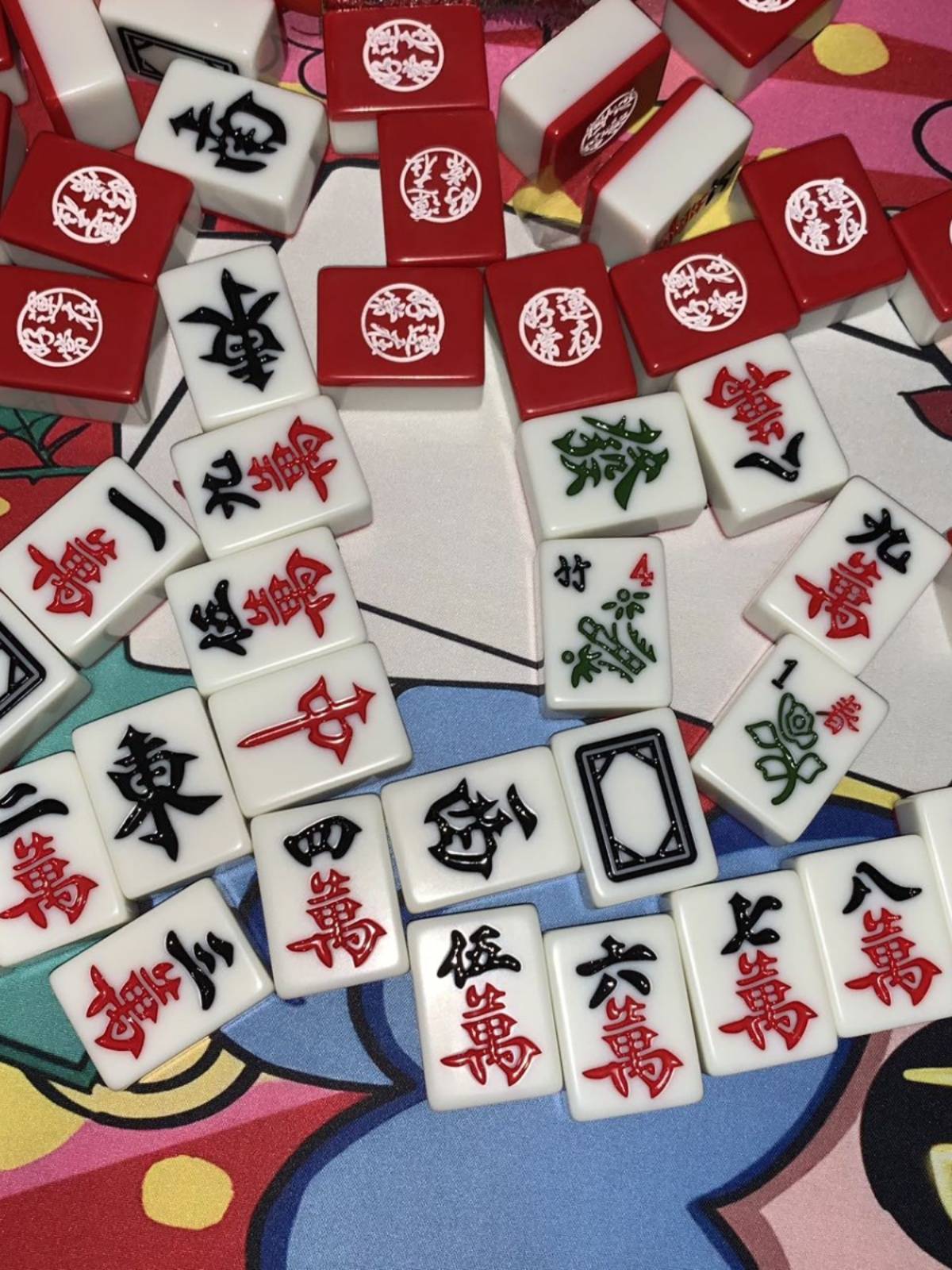 Creative National Tide Mahjong Original Blessing Red Custom Birthday Party Douyin Dormitory Birthday Gifts Good Luck