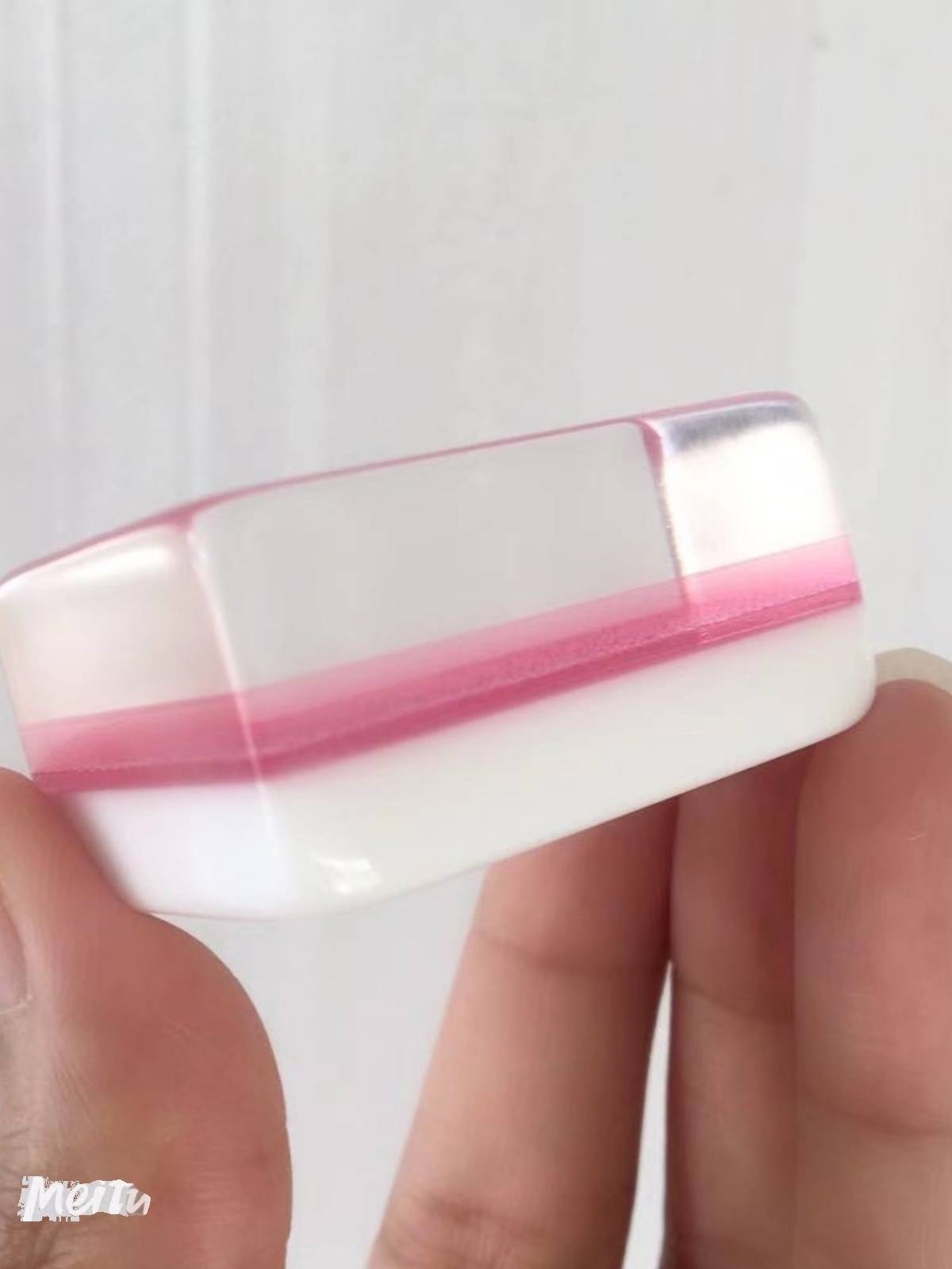 High-quality Acrey Translucent Crystal Pink Mahjongg