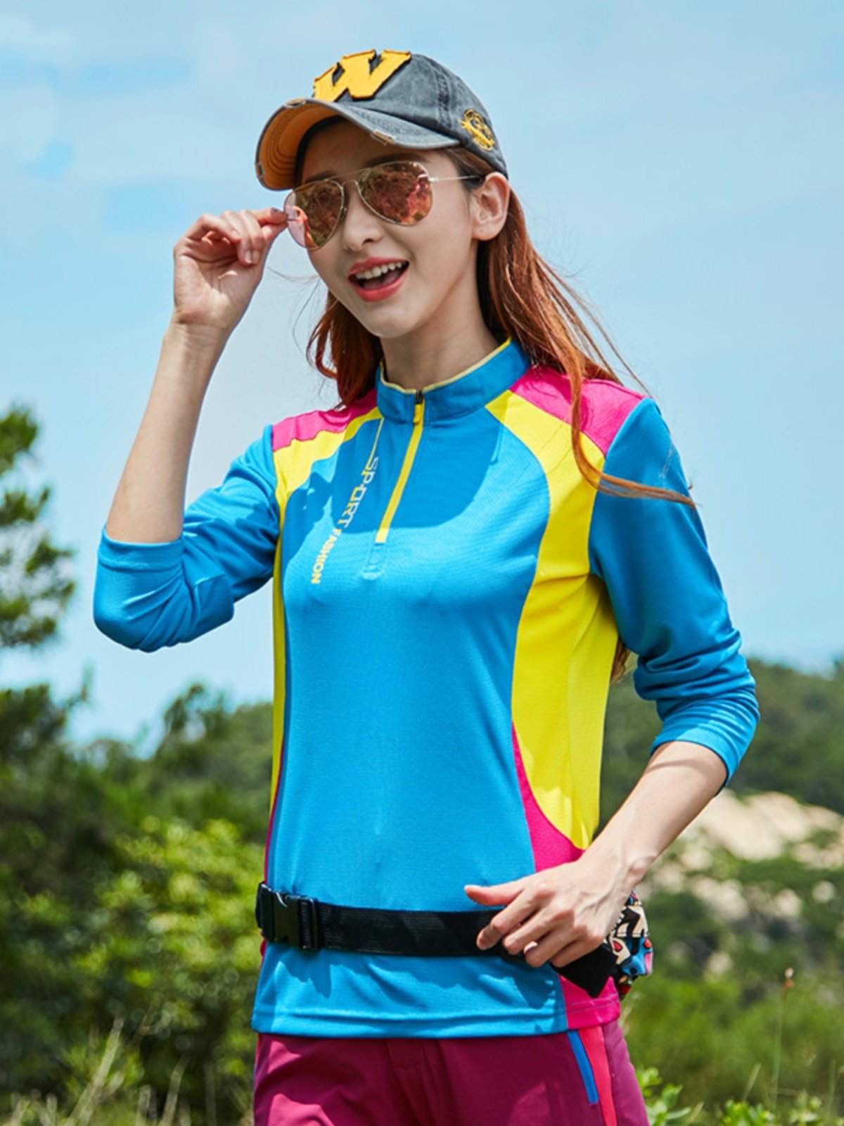 LONG-SLEEVED-DRY GIRL WITH SHORT-SLEEVE T-SHIRTS, MAN RUNNING IN A SUNPROOF AIR JACKET TO CUSTOMIZE