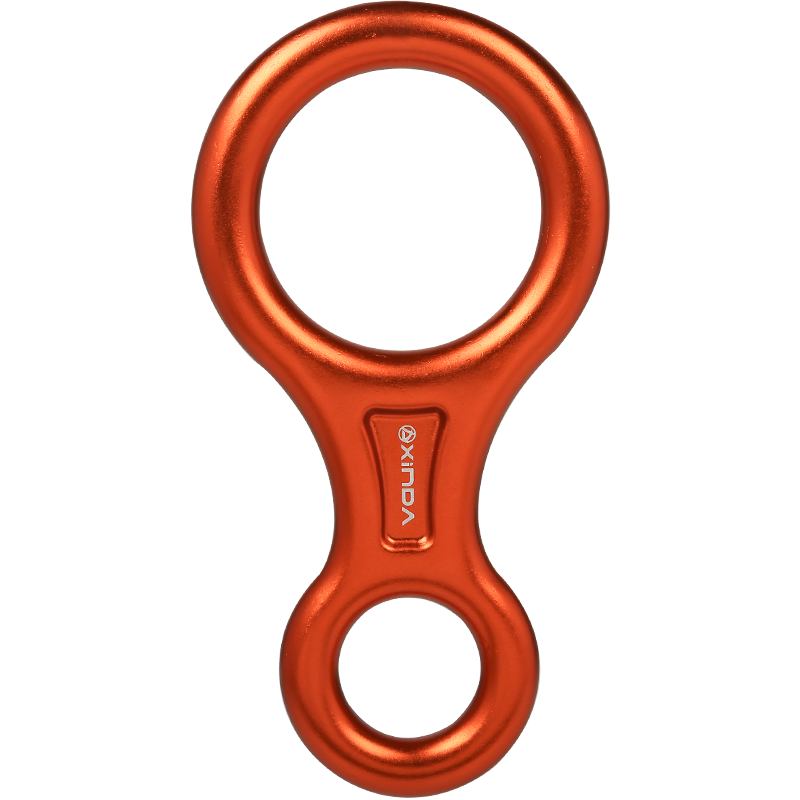 Hindal's 8-word-ring descendor slow-down-slide-protector climbs with a 45-kn ring