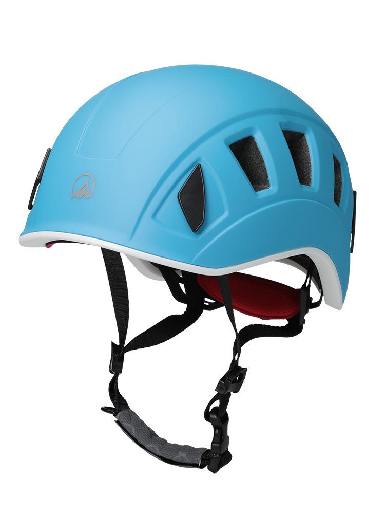 An outdoor climb-and-crawl helmet to rescue a cave-seeking risk-riding, air-protected helmet