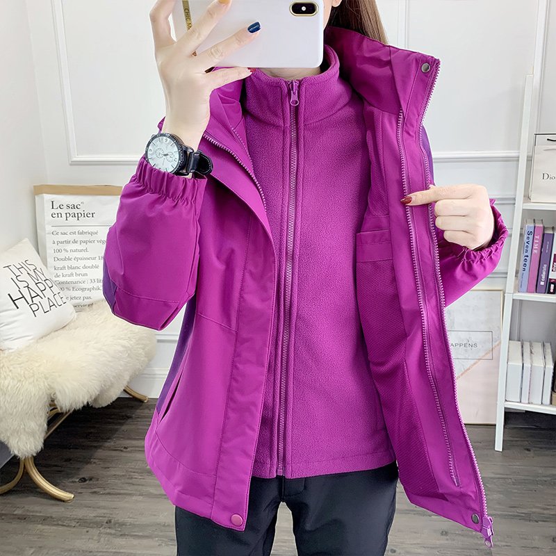 A purple turban jacket for a woman with 2024 new velvet and a thicker mid-aged man can untangle her