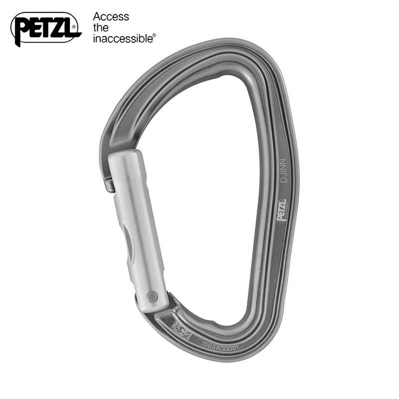 Climbing Petzl DJINN M060LA00 Rock Climbing the ice with a loose lock on the straight door