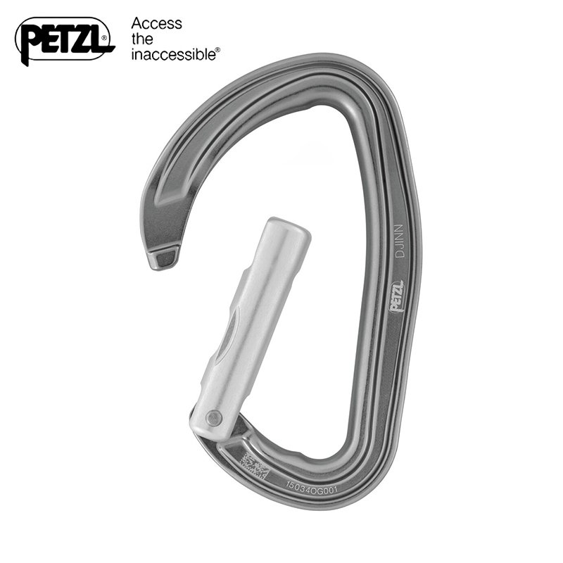 Climbing Petzl DJINN M060LA00 Rock Climbing the ice with a loose lock on the straight door