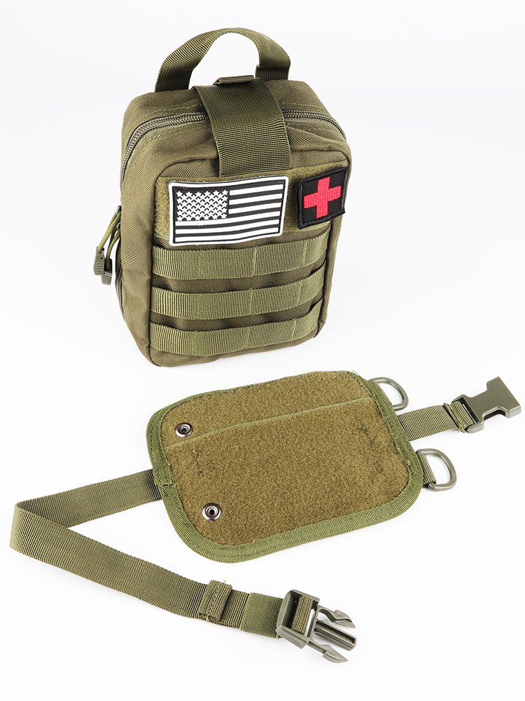 A field survival kit with an outdoor first aid kit and an emergency trip to the mountains will camp