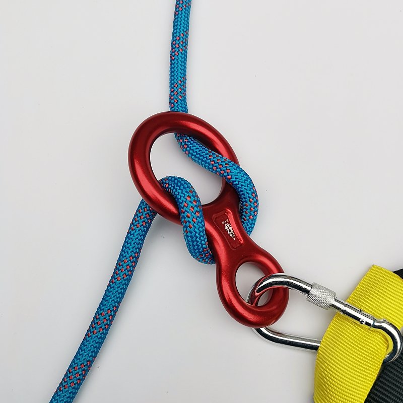 Outdoor climbing, 8-word-ring descender rescue, 8-word high-altitude safety rope slower