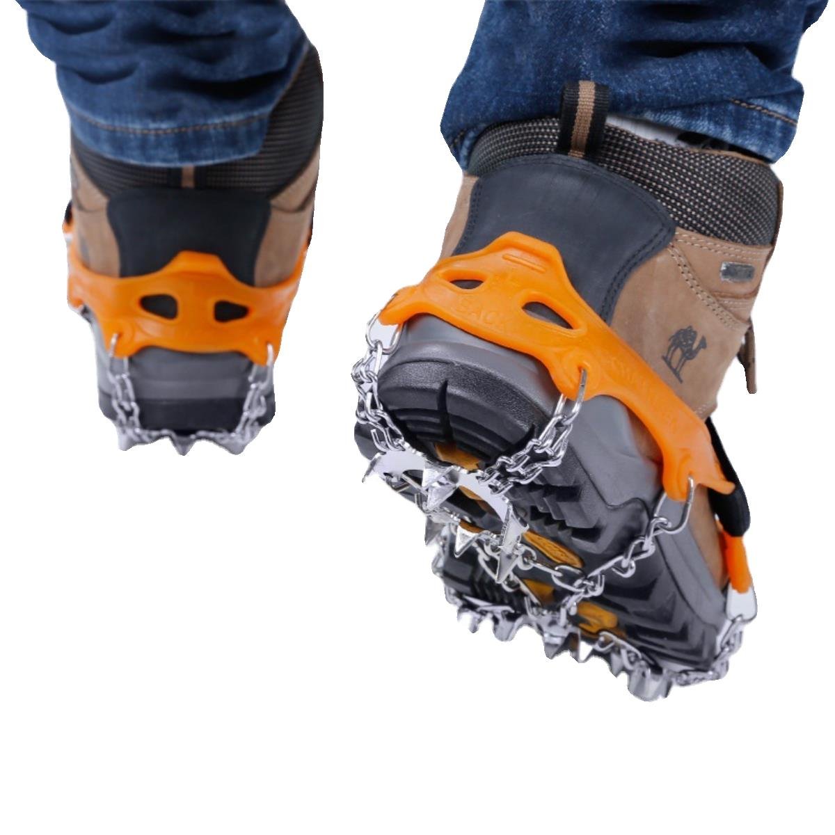 2024 new outdoors, ice claws and slippers, steel chains, climbing rocks and skiing eight teeth