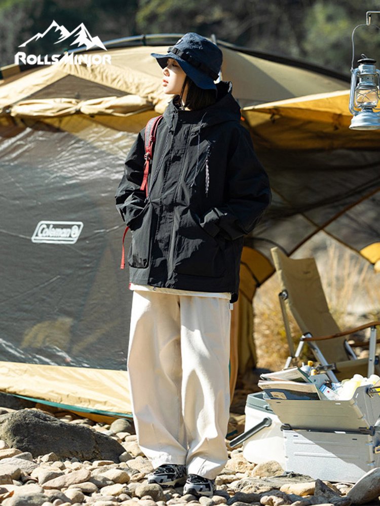 Rolls Minjor outdoor wind-proof, water-scrambling-scrambling coats