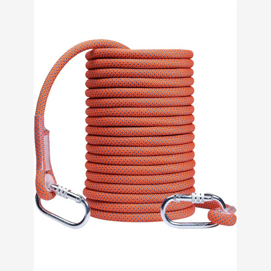 National marker strips tied to life-saving rescue rock climbing at high-intensity grinding ropes and high-altitude operating safety ropes