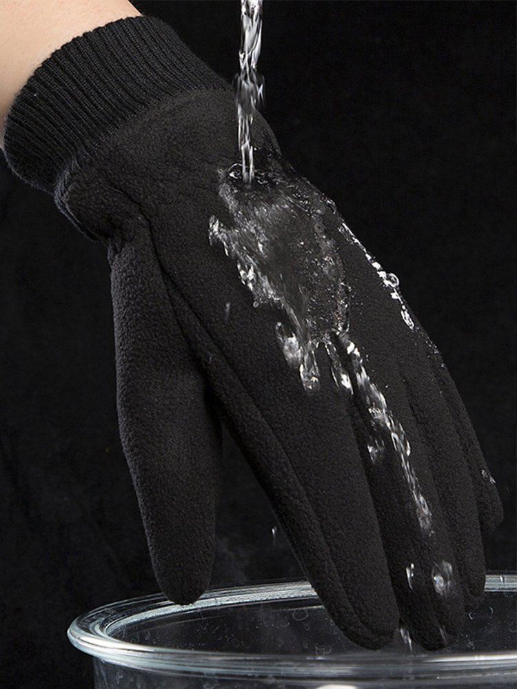 Winter warm gloves for men and women who are wind-proof and velvet-proof, outdoor sports rides skiing and climbing