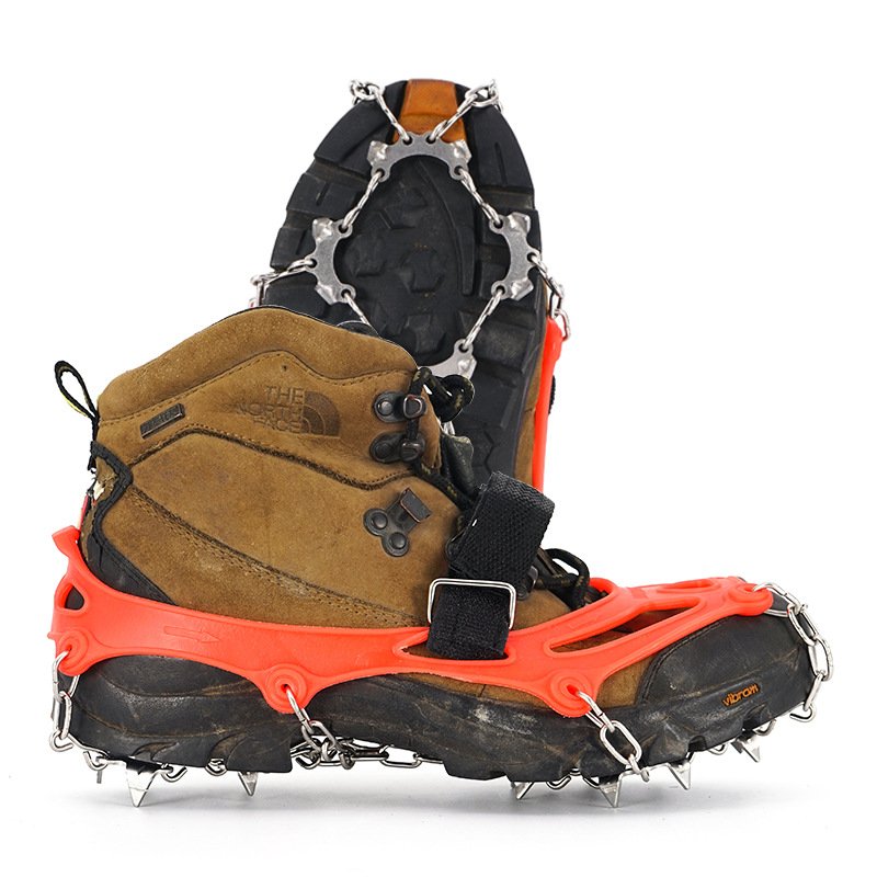 Outdoor stainless steel 13-tooth ice-crawling, skate-resistant, ski-claw-resistant, skate-chain-capped