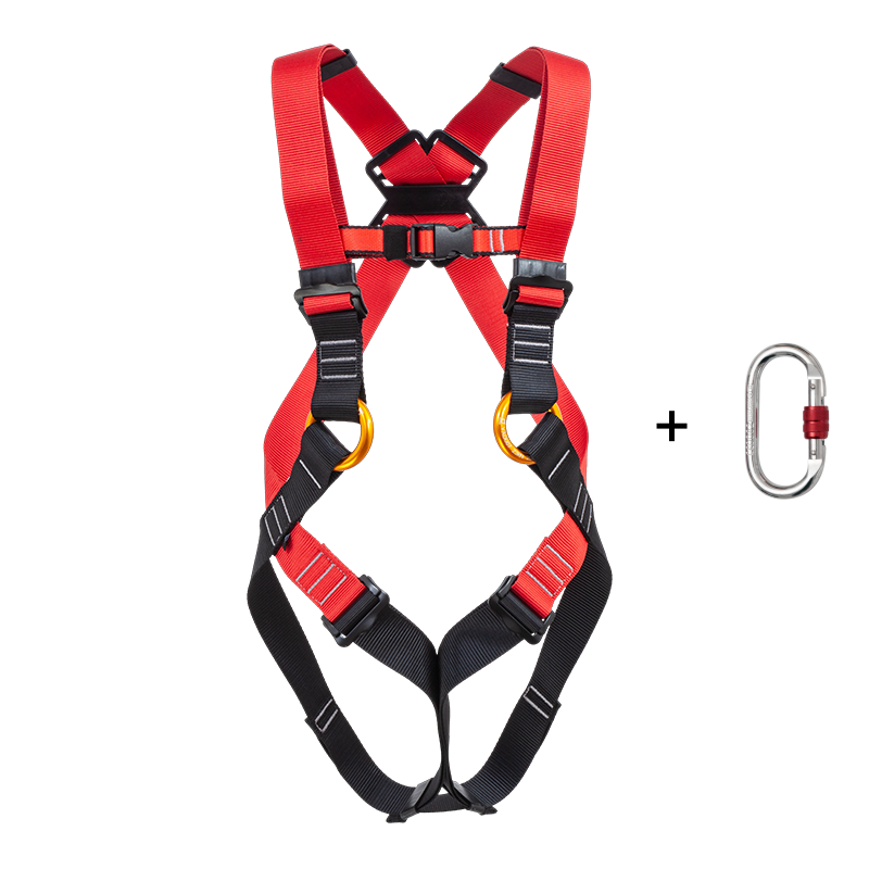 Seatbelt red and black + round hook