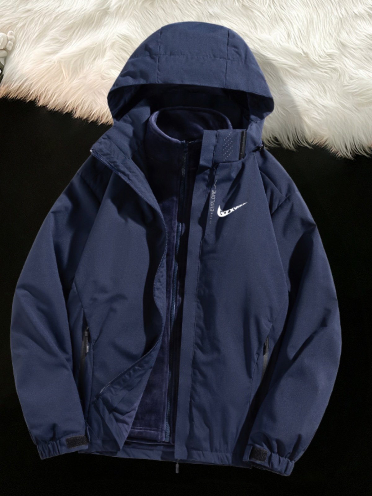 A new 2024 windproof and waterproof suit for a man in an assault jacket and a pair of two sports jackets