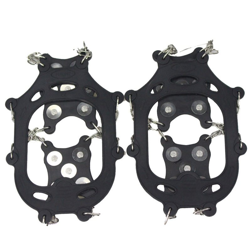 Outdoor mountain climbing with ice-covered ice-crawling shoes, stainless steel rubber climbing on foot