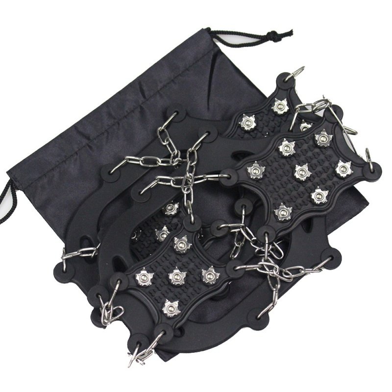 Outdoor mountain climbing with ice-covered ice-crawling shoes, stainless steel rubber climbing on foot