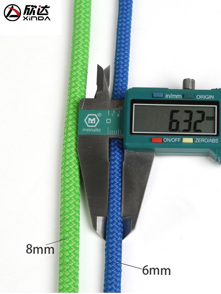 Shinda's open-air static rope grabs and rescue ropes to climb the mountain line at speeds of safety ropes outside the house