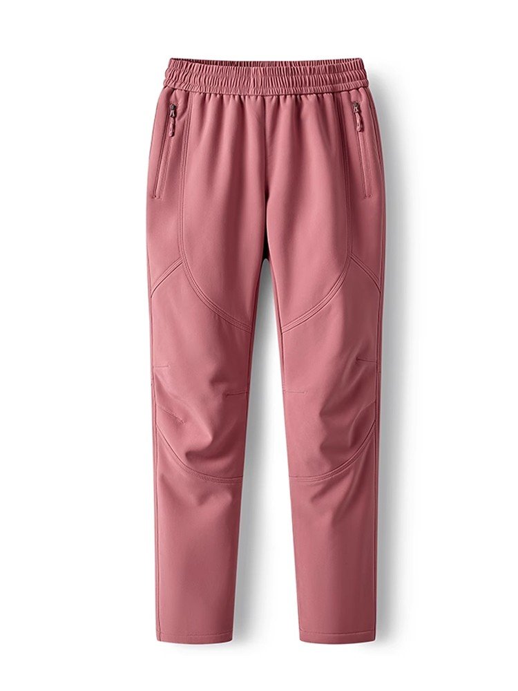 Outdoor graphite thongs, male and female sports pants with velvet and a thick, straight-barrel, wind-proof, water-heating, mountain pants